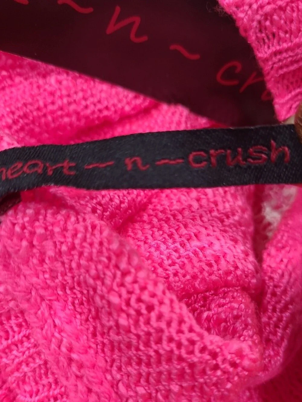 Heart N Crush Girls Bright Pink Anchor Knit Sweater - Sz M